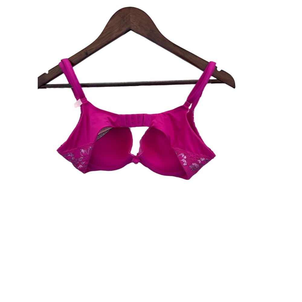 Victoria's Secret Very Sexy Push-Up Bra 36B Hot Pink With Lace Embroidery NWT - Picture 2 of 7